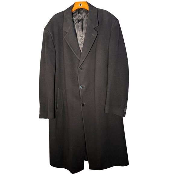 Saks Fifth Avenue Loro Piana Men's Black Coat Wool Cashmere Luxury 46L - Picture 1 of 13